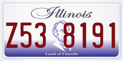 IL license plate Z538191
