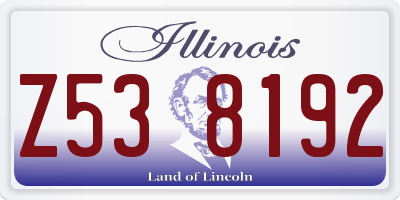 IL license plate Z538192
