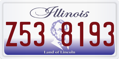 IL license plate Z538193