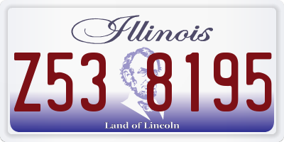 IL license plate Z538195
