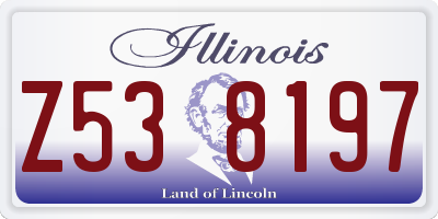 IL license plate Z538197