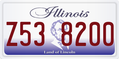 IL license plate Z538200