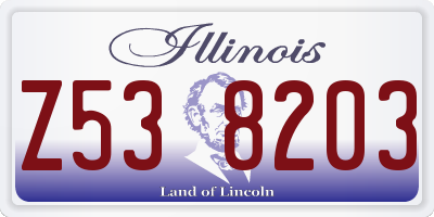IL license plate Z538203