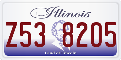 IL license plate Z538205