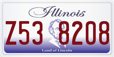 IL license plate Z538208