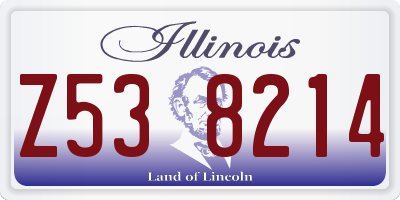 IL license plate Z538214