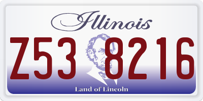IL license plate Z538216