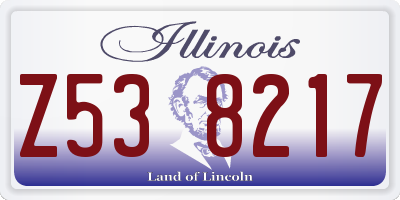 IL license plate Z538217