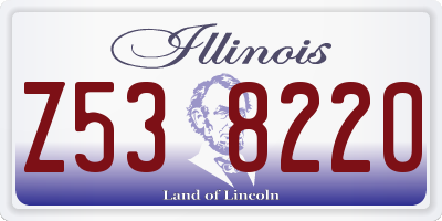 IL license plate Z538220