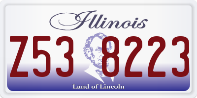 IL license plate Z538223