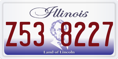 IL license plate Z538227