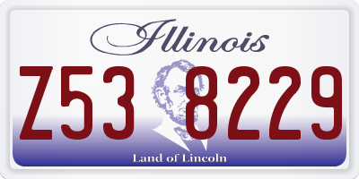 IL license plate Z538229
