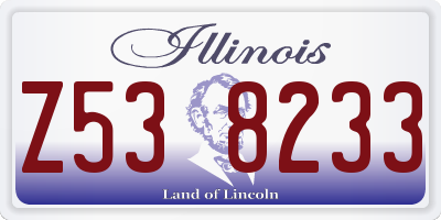 IL license plate Z538233