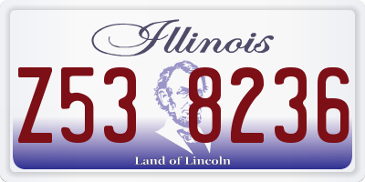 IL license plate Z538236