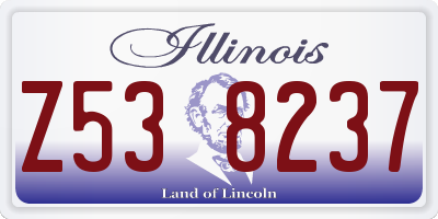 IL license plate Z538237