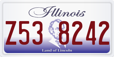 IL license plate Z538242
