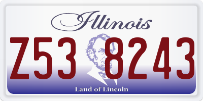 IL license plate Z538243