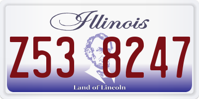 IL license plate Z538247