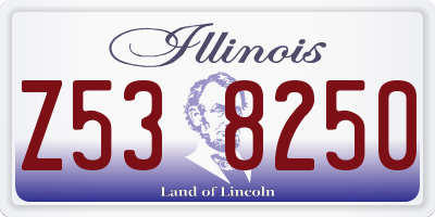IL license plate Z538250