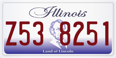 IL license plate Z538251