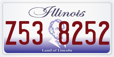 IL license plate Z538252