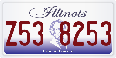 IL license plate Z538253
