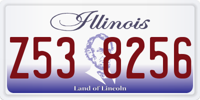 IL license plate Z538256