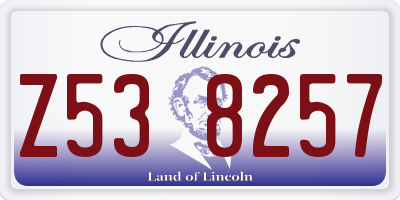 IL license plate Z538257