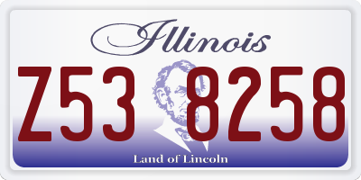 IL license plate Z538258