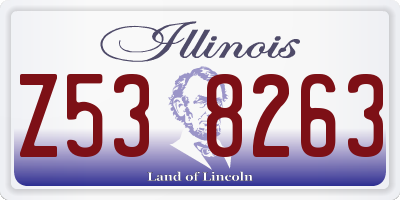 IL license plate Z538263