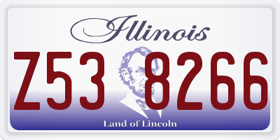 IL license plate Z538266