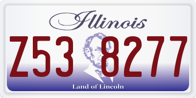 IL license plate Z538277