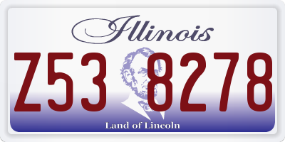 IL license plate Z538278