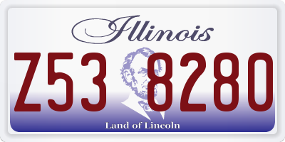 IL license plate Z538280