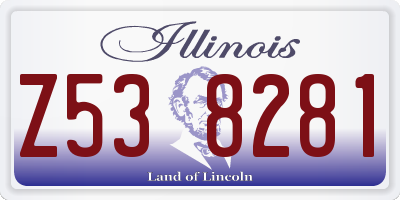 IL license plate Z538281