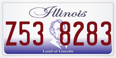 IL license plate Z538283