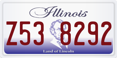 IL license plate Z538292