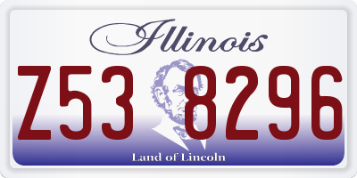 IL license plate Z538296