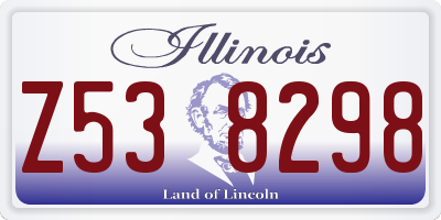 IL license plate Z538298