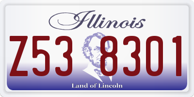 IL license plate Z538301