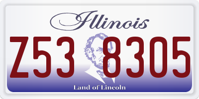 IL license plate Z538305