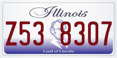 IL license plate Z538307