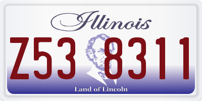 IL license plate Z538311
