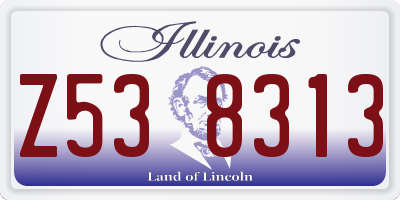 IL license plate Z538313
