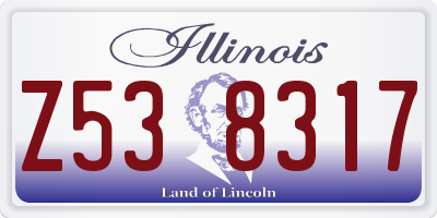 IL license plate Z538317