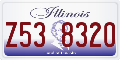IL license plate Z538320