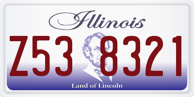 IL license plate Z538321