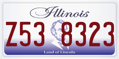 IL license plate Z538323