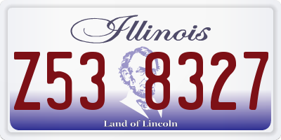 IL license plate Z538327