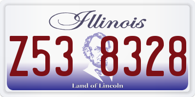 IL license plate Z538328